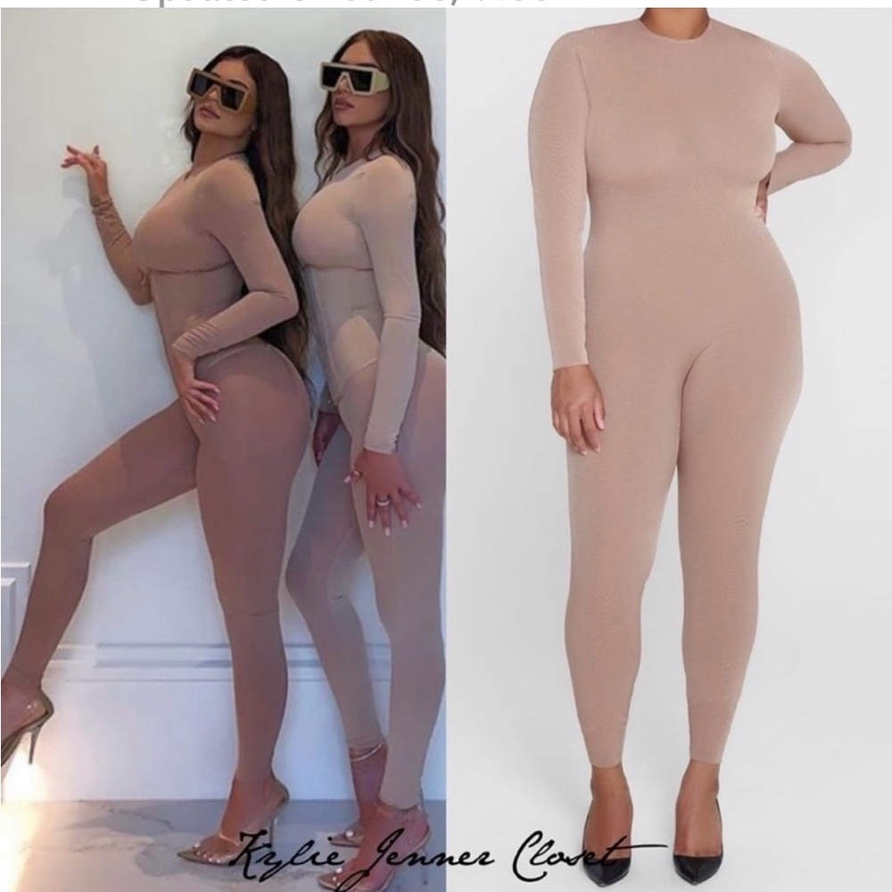 SKIMS ALL IN ONE BODYSUIT THE REAL SNATCHER..onesie inNude Long Sleeve Bodysuit